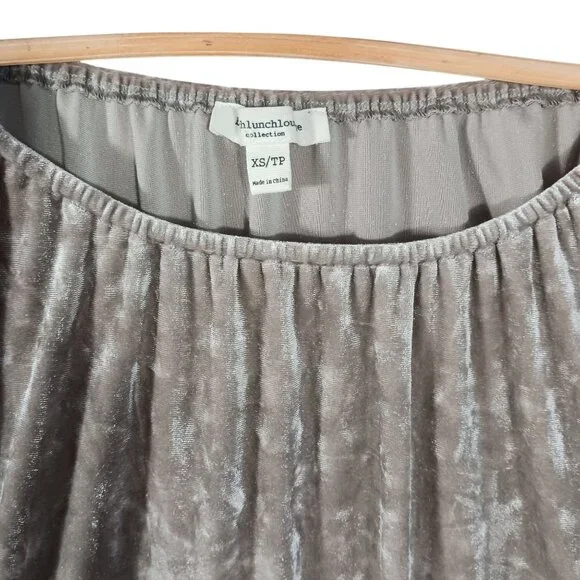 Beachllunchlounge, Crushed Velvet Peasant Top, X-S, Bell Sleeve, Ruffled, Boho - Picture 5 of 11